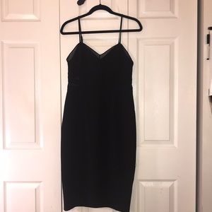 Express black mesh midi dress